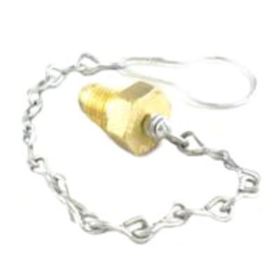Brass dust plug w / chain CGA580